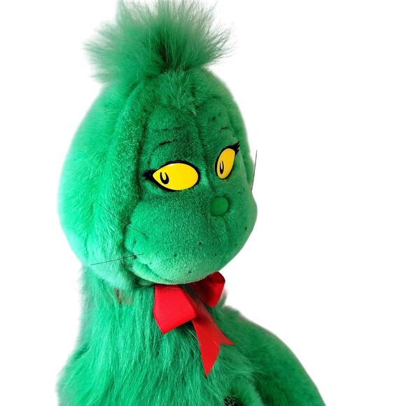 VTG Dr Seuss The GRINCH Plush 1997 Macys Christmas Stuffed Animal Large Book - Picture 4 of 14